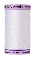 Mettler Silk-Finish Cotton Thread 50wt 500M – White