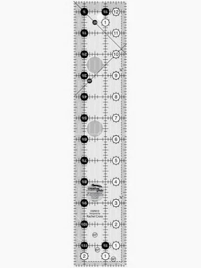 Creative Grids Quilt Ruler 2-1/2in x 12-1/2in Rectangle – CGR212