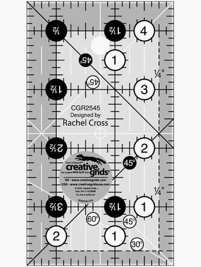 Creative Grids Quilt Ruler 2-1/2in x 4-1/2in Rectangle – CGR2545