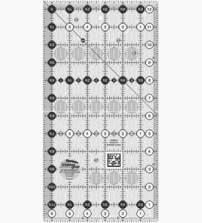Creative Grids Quilt Ruler 6-1/2in x 12-1/2in Rectangle – CGR612