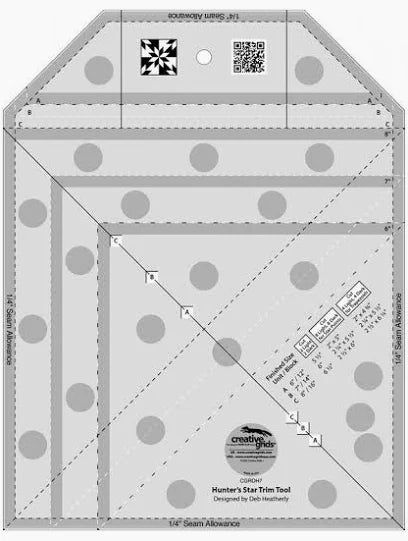 Creative Grids Hunter's Star Trim Tool Quilt Ruler – CGRDH7
