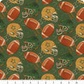 Benartex Touchdown - Football Season Green/Multi 1/2 yd