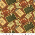 Benartex Touchdown - Grid Iron Leather/Multi 1/2 yd
