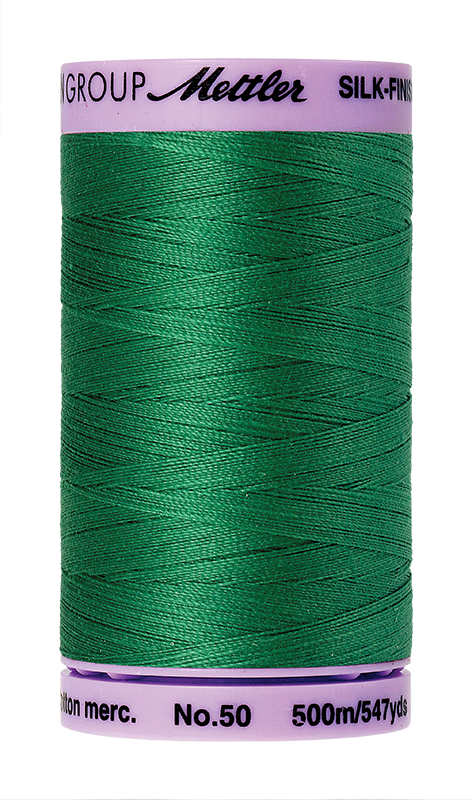Mettler Silk-Finish Cotton Thread 50wt 500M – Kelley Green