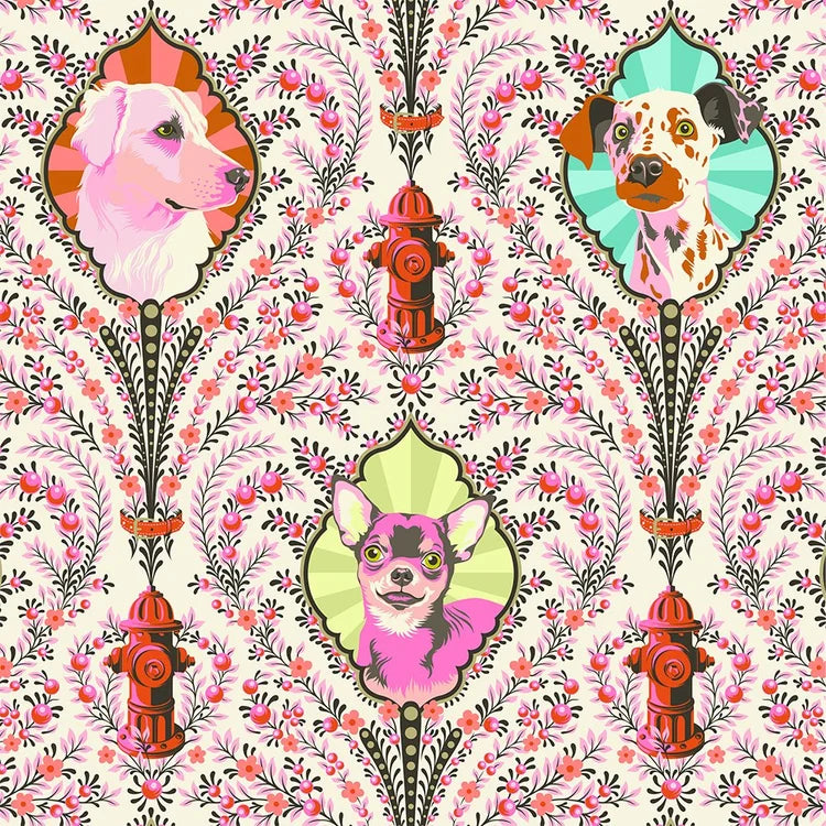 Tula Pink Besties Puppy Dog Eyes - Blossom 1/2 yd