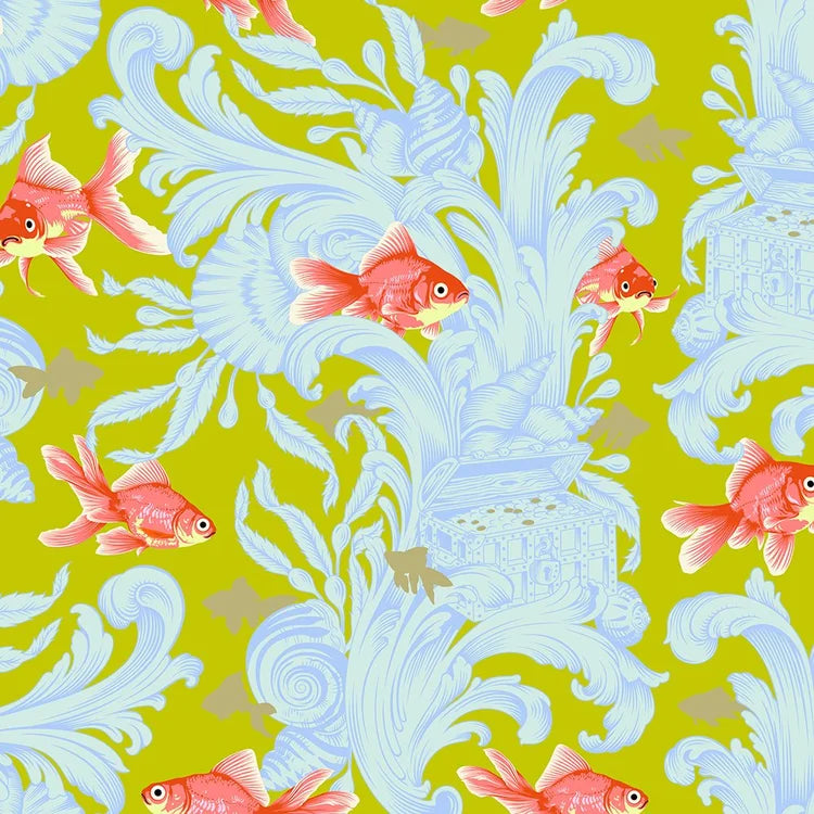 Tula Pink Besties Treading Water - Clover 1/2 yd