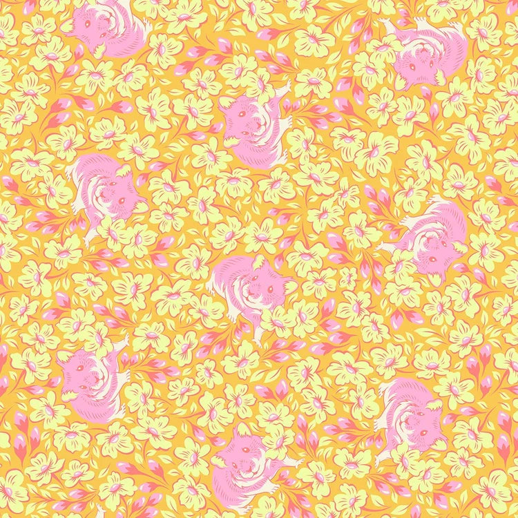 Tula Pink Besties Chubby Cheeks - Buttercup 1/2 yd