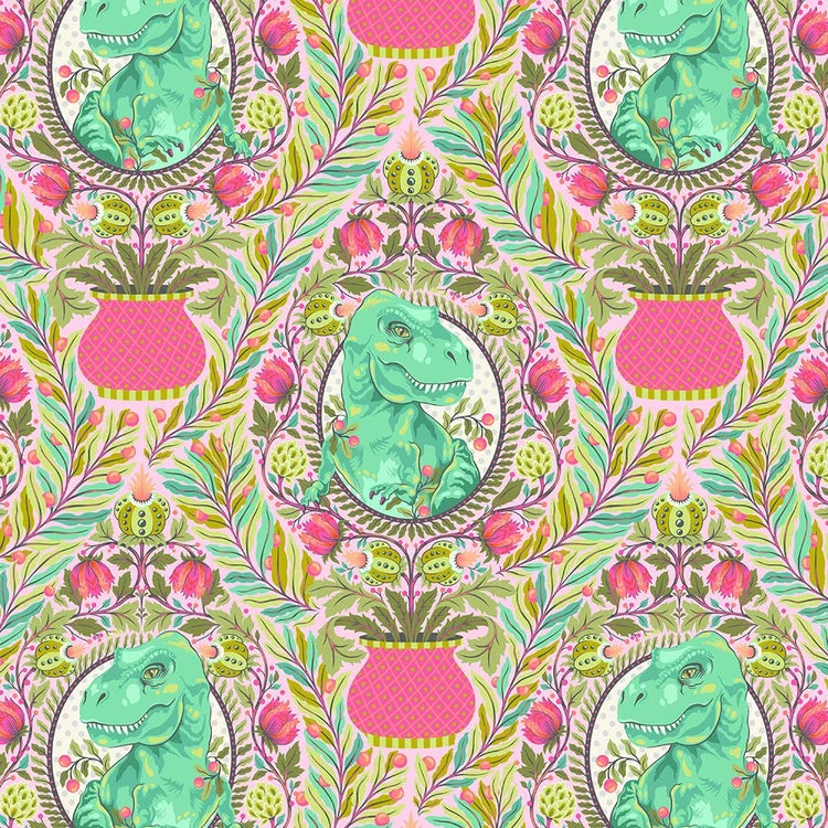 Tula Pink ROAR! Tree Rex - Blush 1/2 yd