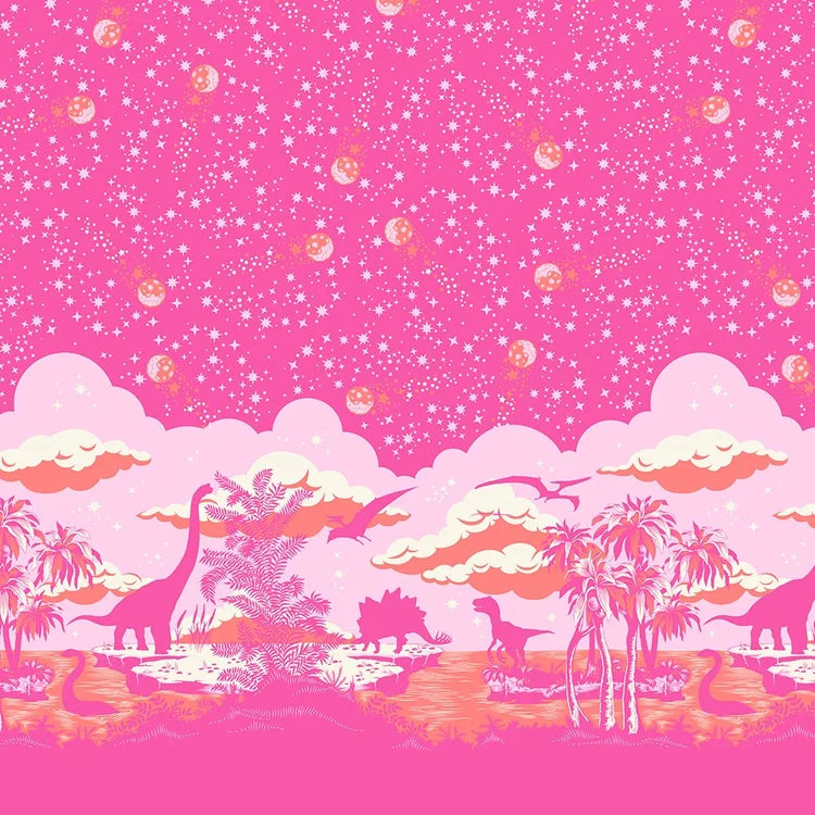 Tula Pink ROAR! Meteor Shower - Blush 1/2 yd