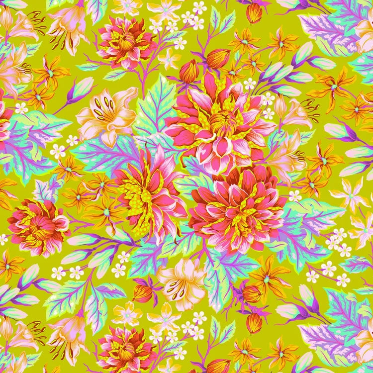 Tula Pink Untamed Hello Dahlia - Moonbeam 1/2 yd