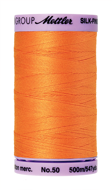 Mettler Silk-Finish Cotton Thread 50wt 500M – Pumpkin