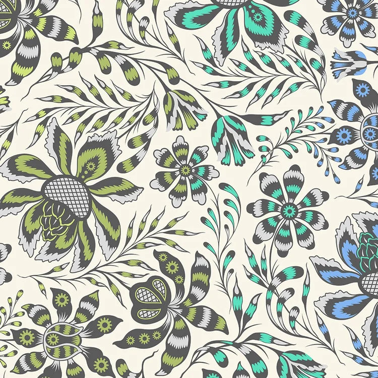 Tula Pink ROAR! Wild Vine - Mist 1/2 yd
