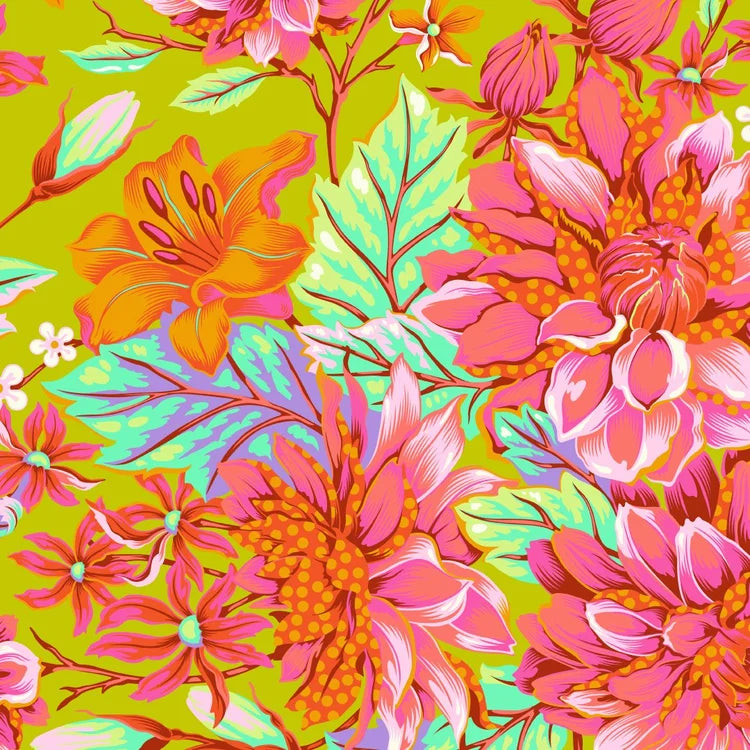 Tula Pink Untamed Hello Dahlia Wide - Lunar 1/2 yd