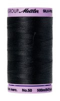 Mettler Silk-Finish Cotton Thread 50wt 500M – Black