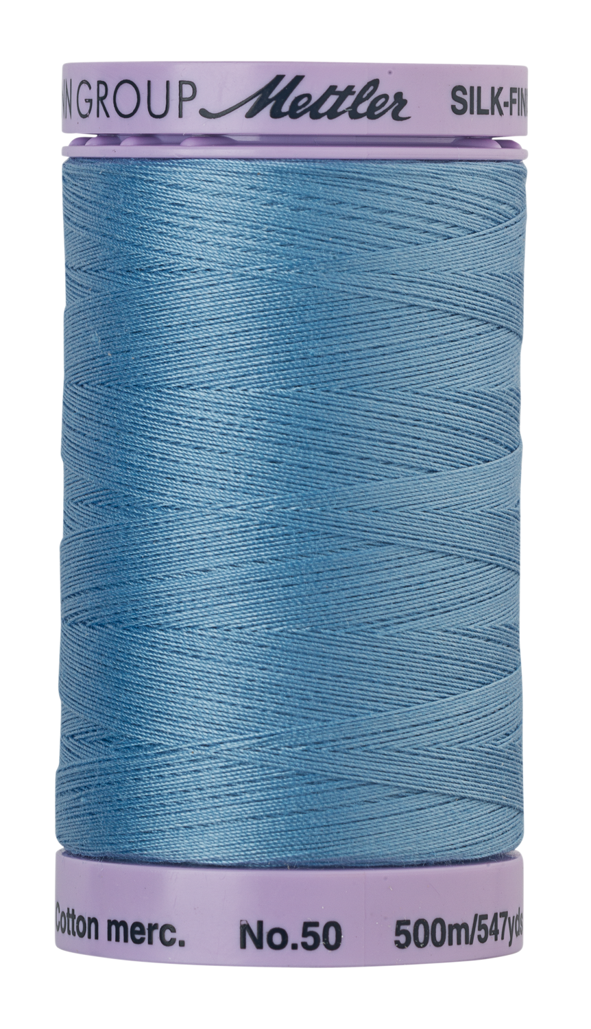 Mettler Silk-Finish Cotton Thread 50wt 500M – Sweet Boy Blue