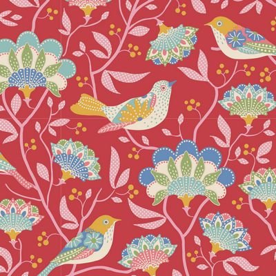 Tilda Jubilee – Bird Tree Red 1/2 Yard