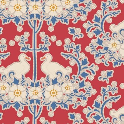Tilda Jubilee – Duck Nest Red 1/2 Yard
