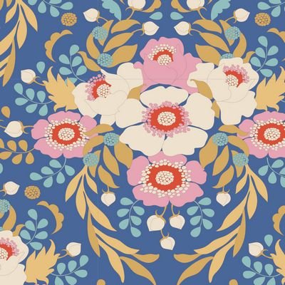 Tilda Jubilee – Anemone Blue 1/2 Yard