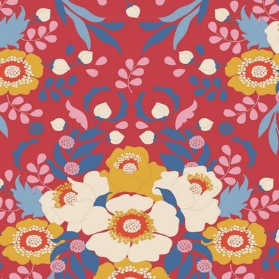Tilda Jubilee – Anemone Red 1/2 Yard