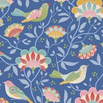 Tilda Jubilee – Bird Tree Blue 1/2 Yard
