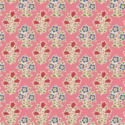 Tilda Jubilee – Farm Flowers Pink 1/2 Yard
