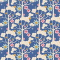 Tilda Jubilee – Wildgarden Blue 1/2 Yard