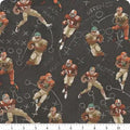 Benartex Touchdown - Football Player Black/Multi 1/2 yd