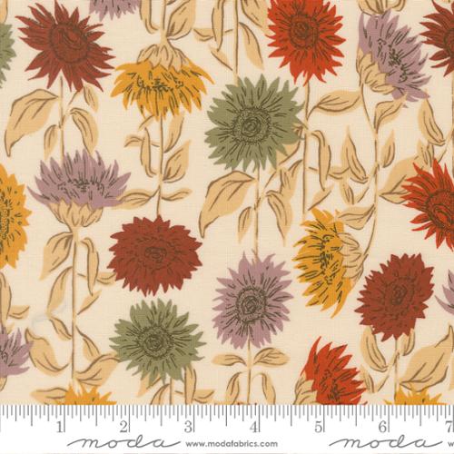 Moda Windfall - Eggshell Sunflowers 1/2 yd