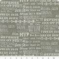 Benartex Touchdown - Cheer Em On Medium Gray 1/2 yd