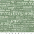 Benartex Touchdown - Cheer Em On Medium Green 1/2 yd