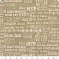 Benartex Touchdown - Cheer Em On Medium Tan 1/2 yd
