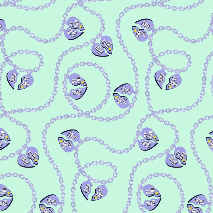Tula Pink Besties Big Charmer - Bluebell 1/2 yd