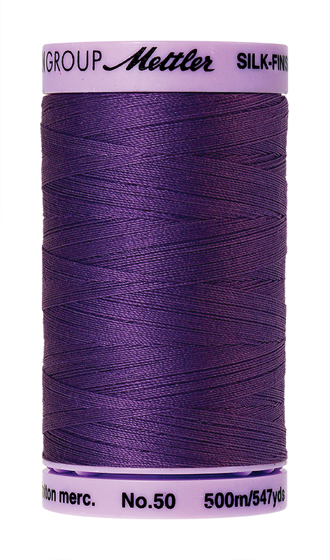 Mettler Silk-Finish Cotton Thread 50wt 500M – Iris Blue
