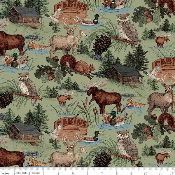 Whispering Pines 1/2 Yard – Main Green