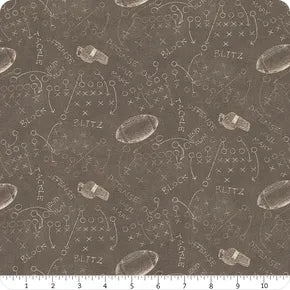 Benartex Touchdown - Playbook Steel 1/2 yd