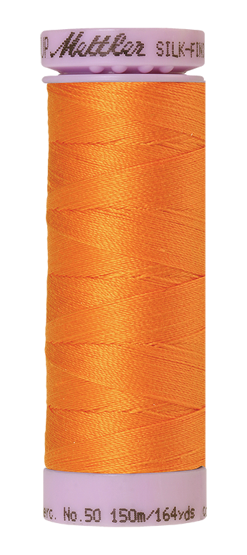 Mettler Silk-Finish Cotton Thread 50wt 150M – Pumpkin