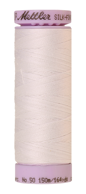 Mettler Silk-Finish Cotton Thread 50wt 150M – White